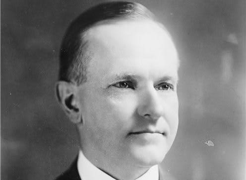 Former U.S. President Calvin Coolidge