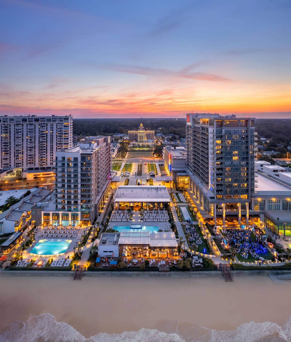 Cavalier Resort at night