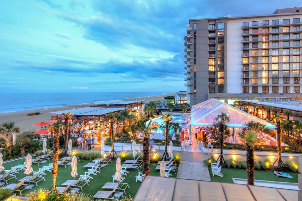 Beach Club Pool Deck being used as an outdoor meeting venue