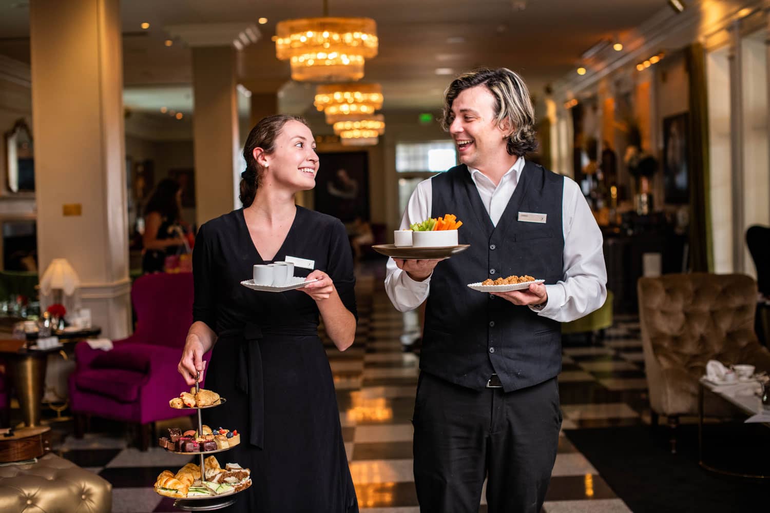 Waiters and waitresses at the Raleigh Room