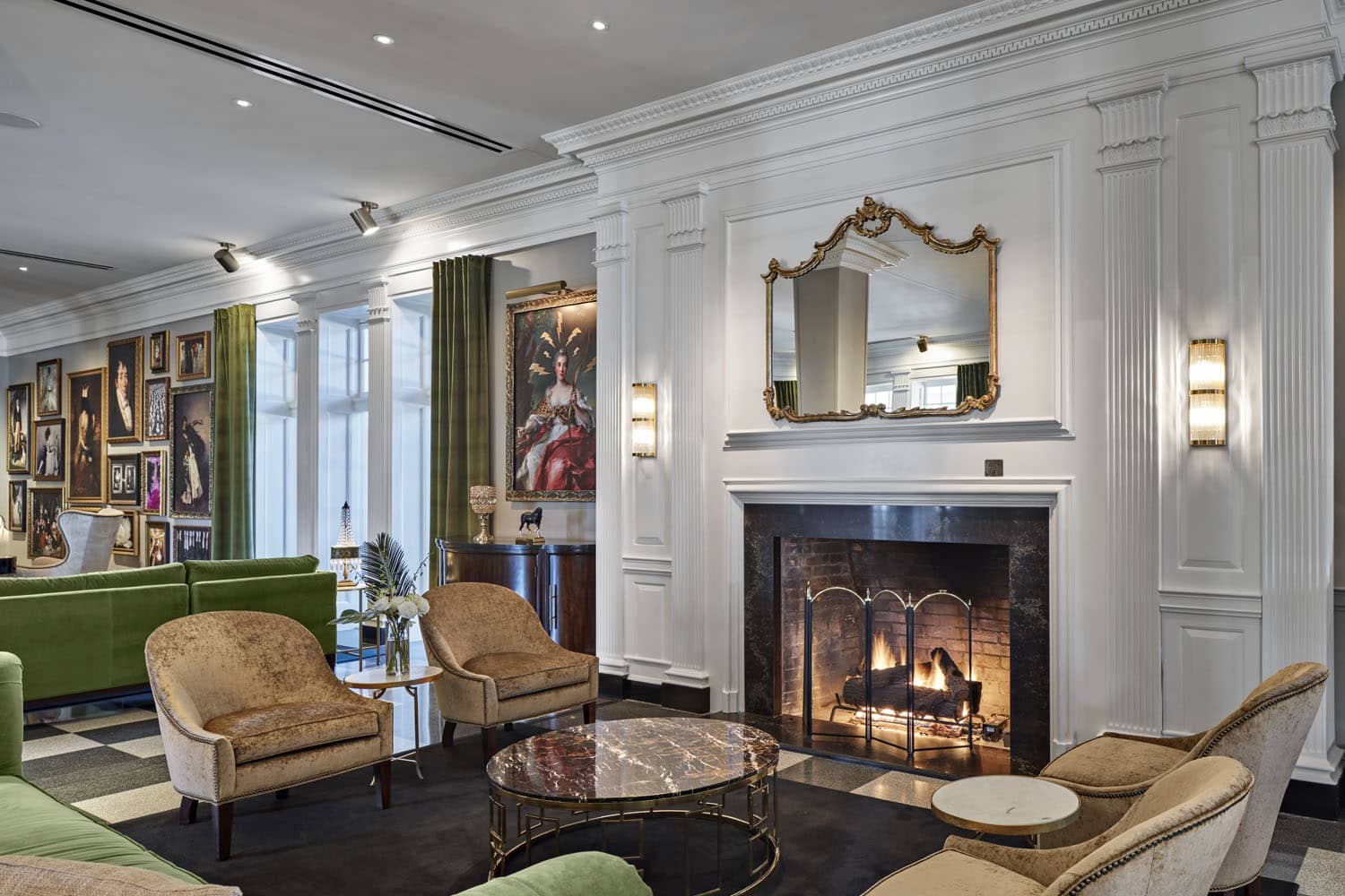 The interior lobby of The Raleigh Room