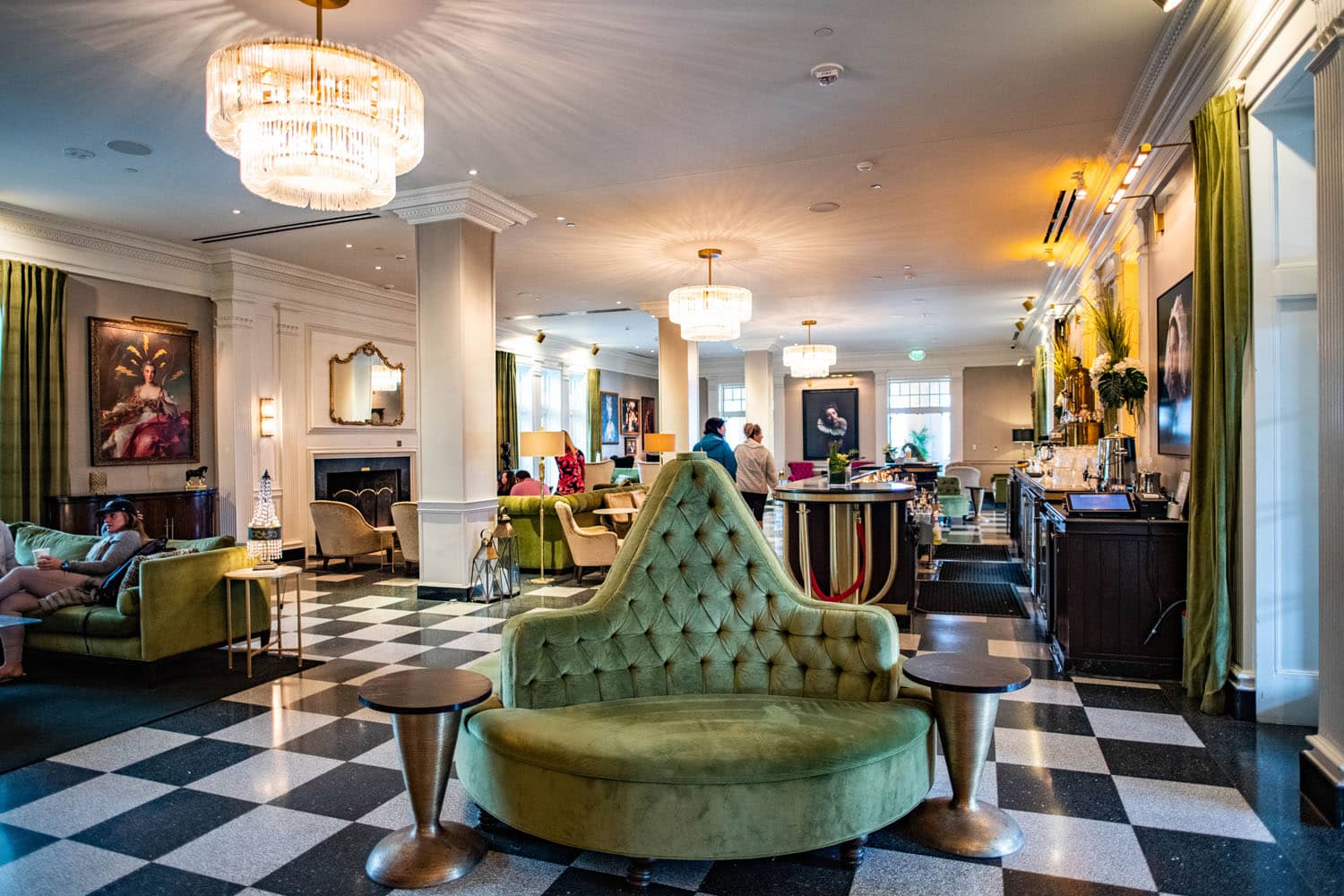The interior lobby of The Raleigh Room