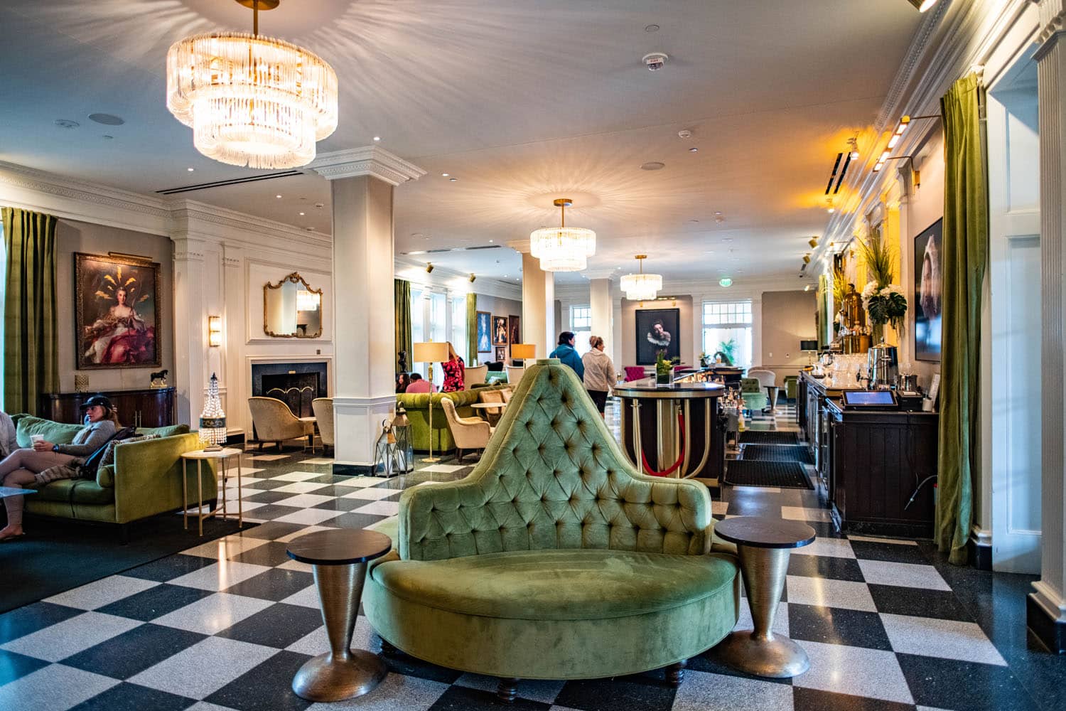 The interior lounge area inside The Raleigh Room