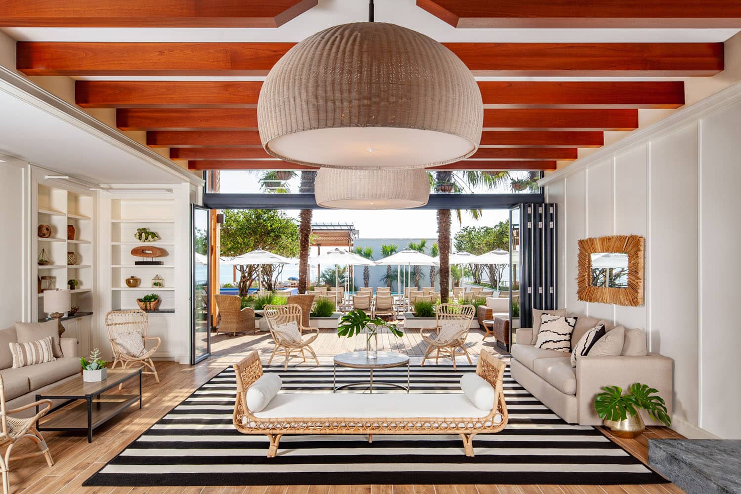 The interior member lounge inside the Cavalier Beach Club