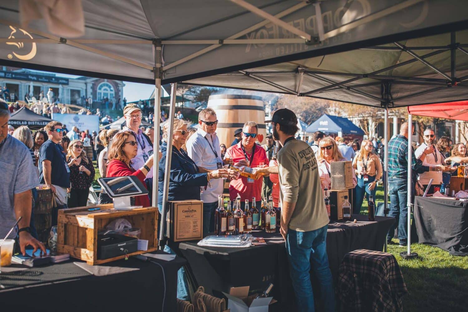 A bourbon festival on The Historic Cavalier Hotel Great Lawn