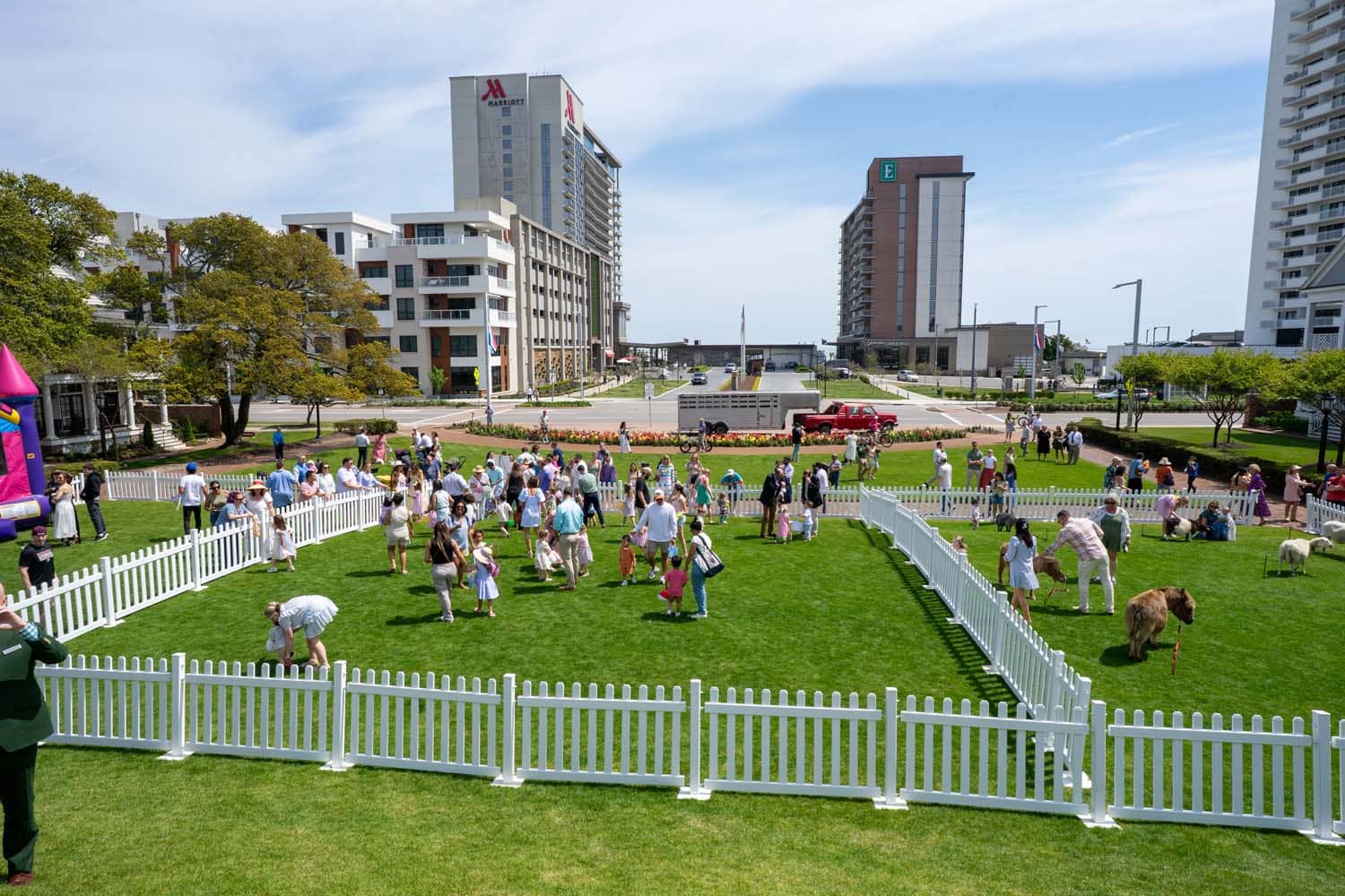 An Easter Egg hunt on The Historic Cavalier Hotel Great Lawn