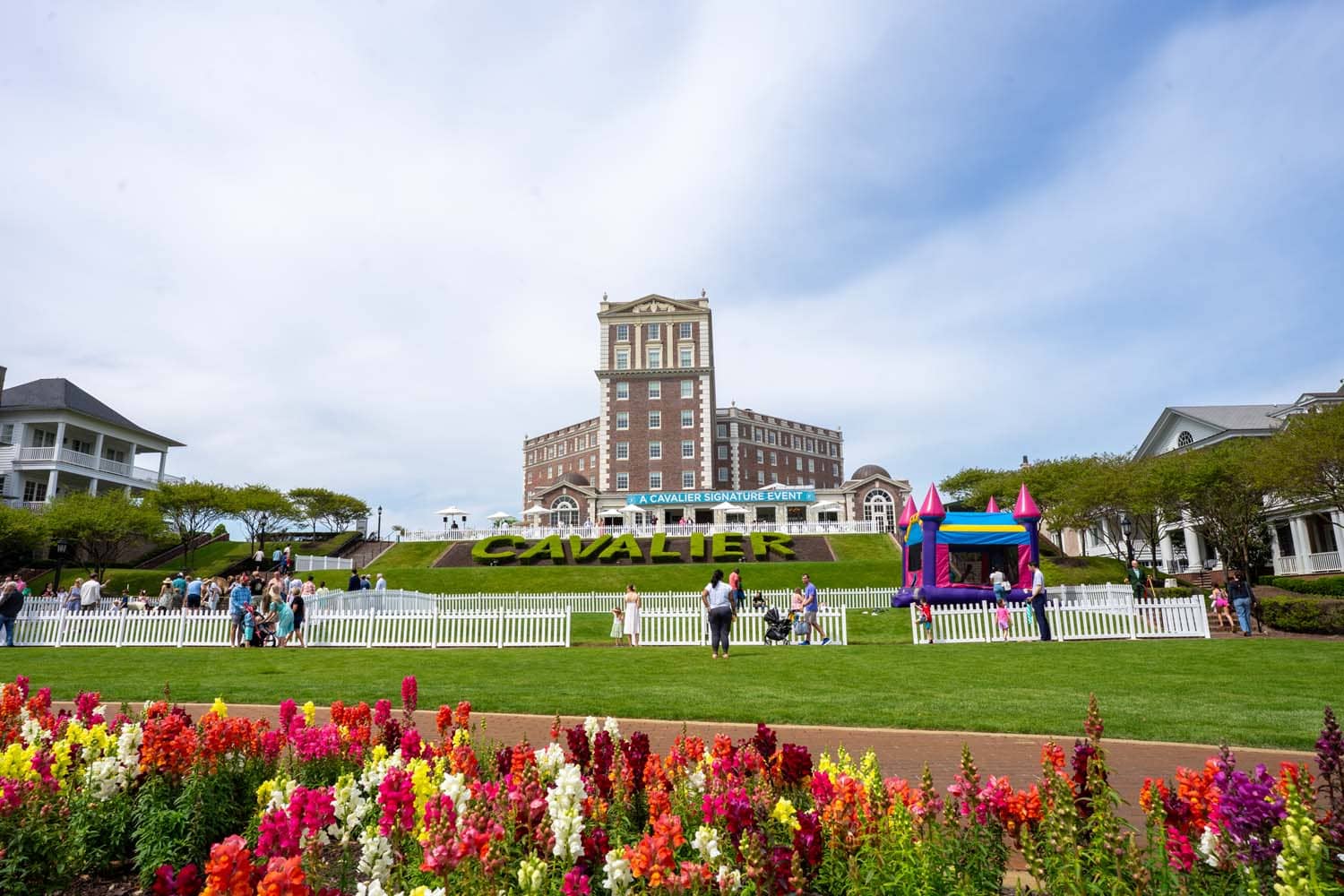 An Easter Egg hunt on The Historic Cavalier Hotel Great Lawn