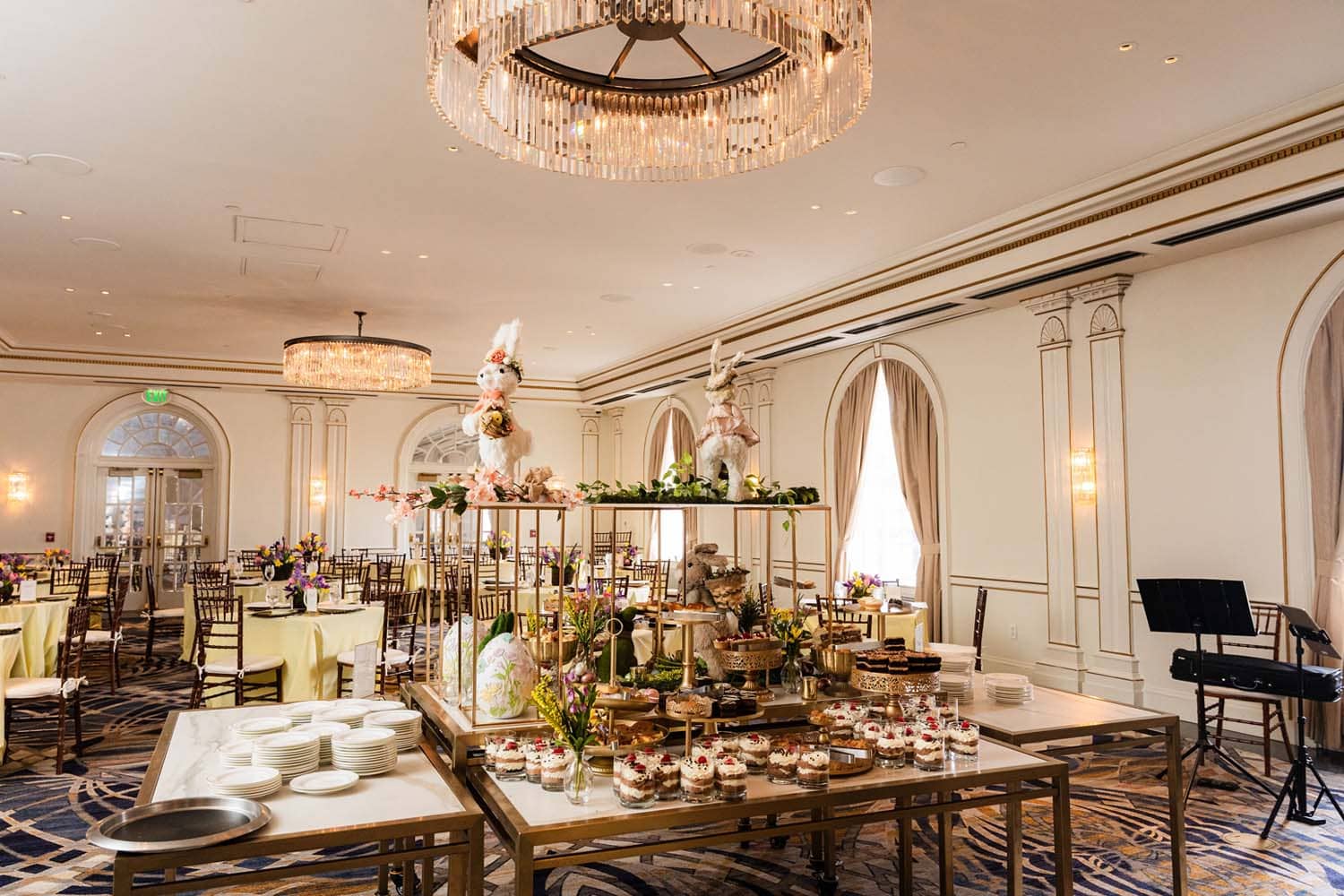 An Easter buffet inside The Historic Cavalier Hotel