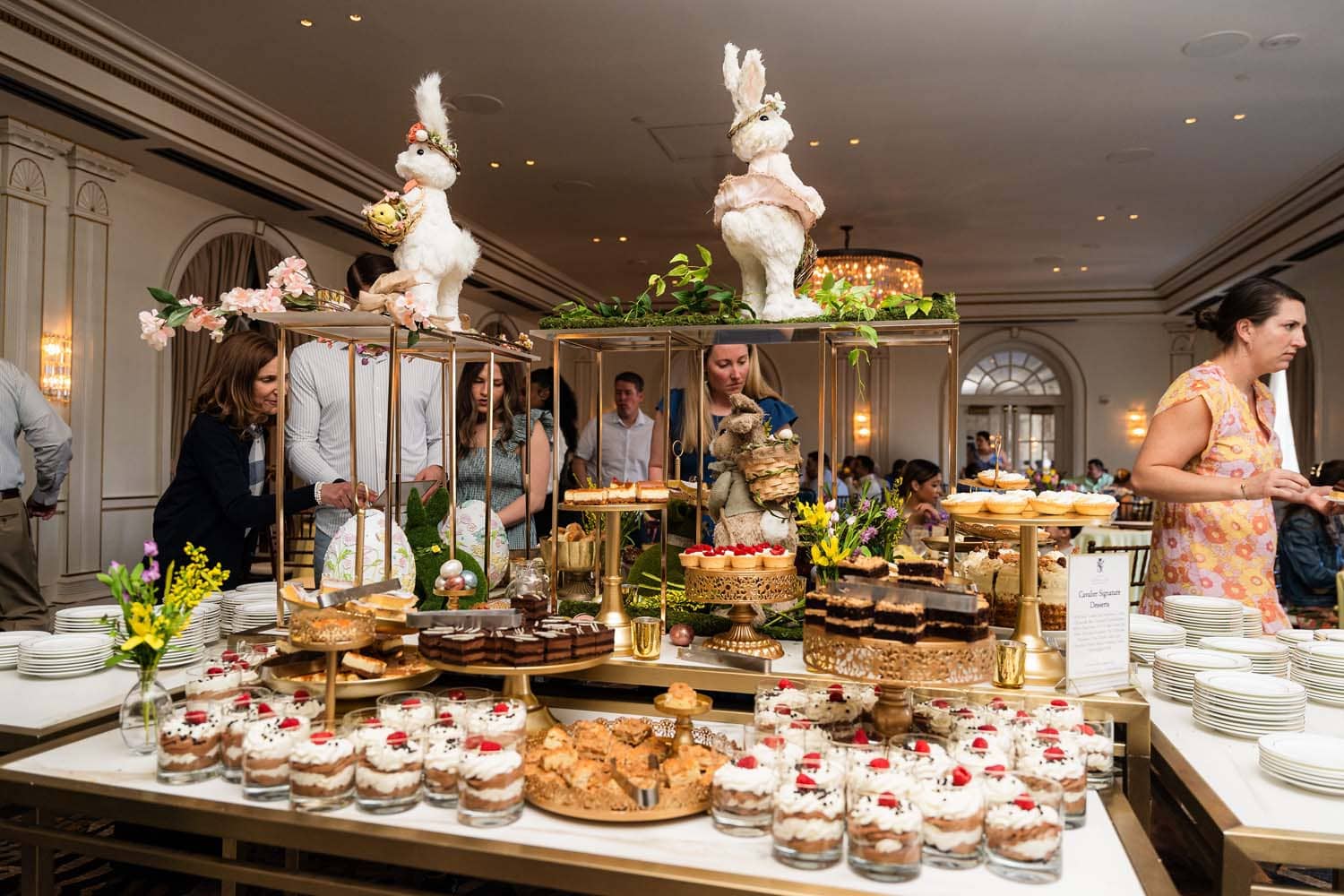 An Easter buffet inside The Historic Cavalier Hotel