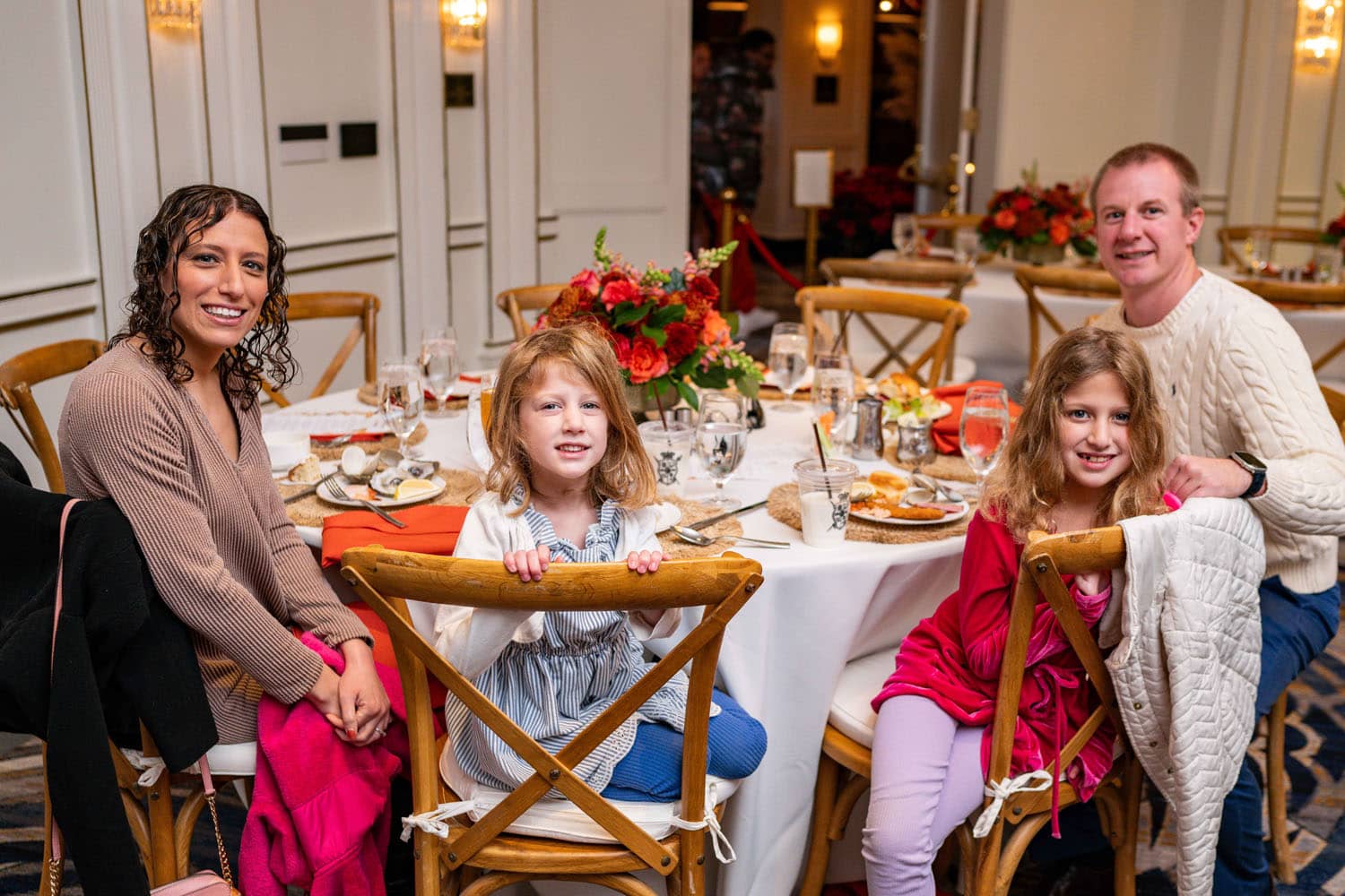 A Thanksgiving dining buffet at The Historic Cavalier Hotel's Crystal Ballroom