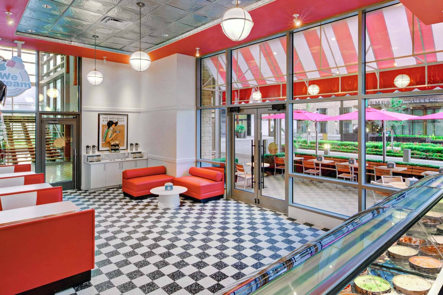 The interior of We Scream Ice Cream & Coffee Shop