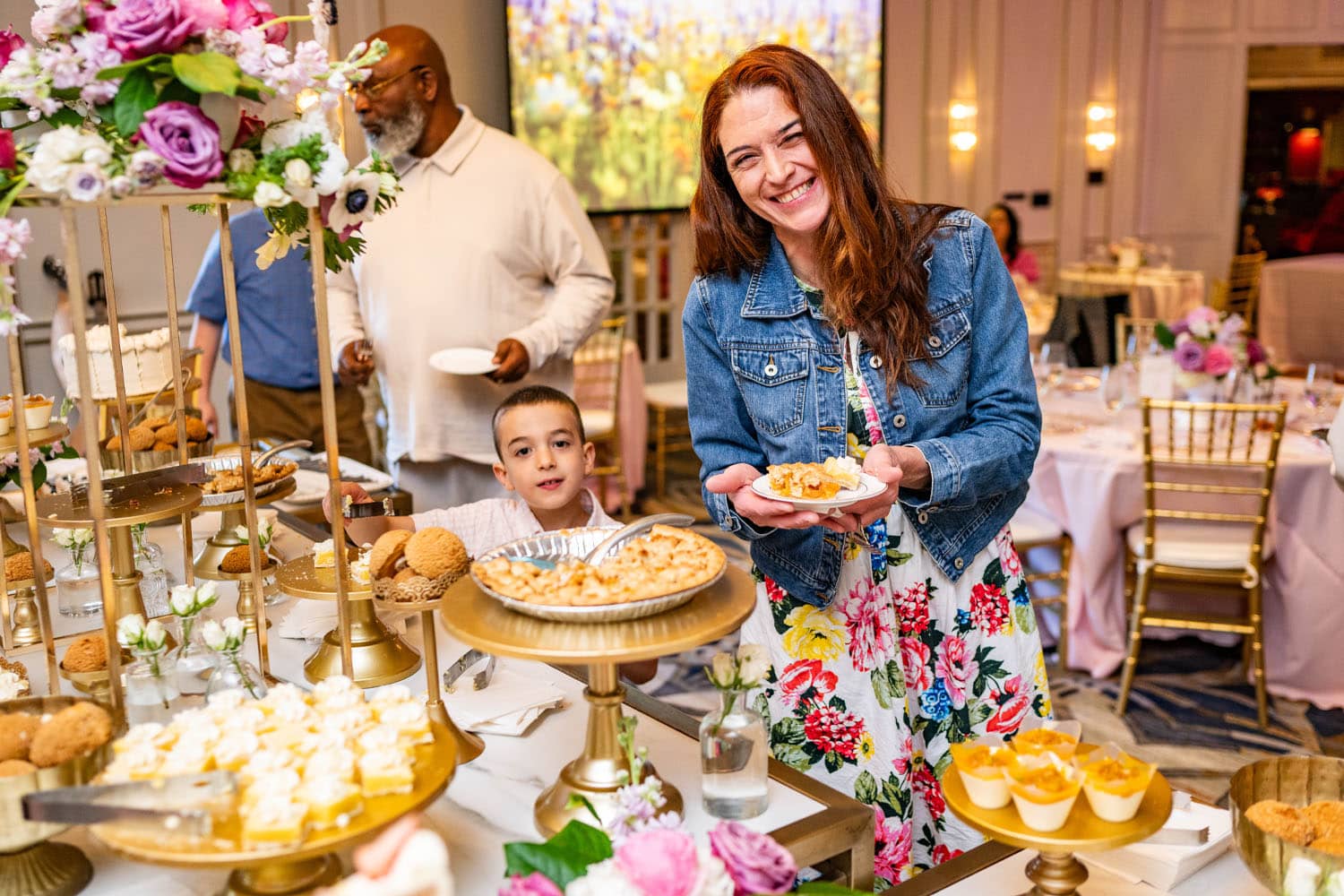 A family enjoying Mother's Day at the Cavalier Crystal Ballroom