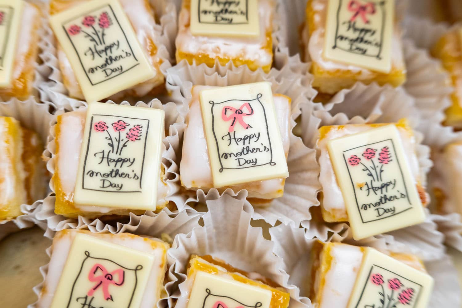 A close-up of sweet desserts on a table