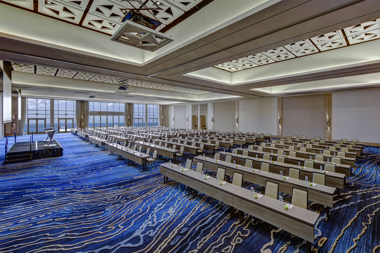 Marriott Seaside Ballroom set up for an event