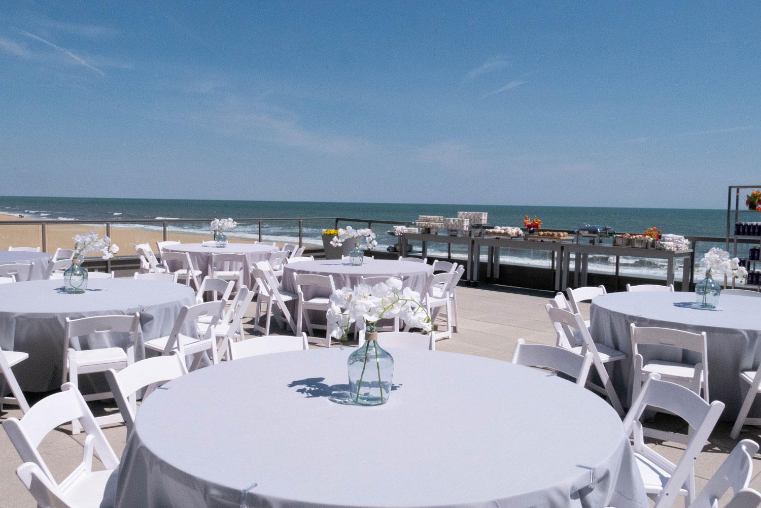 Marriott Seaside Terrace being used as an outdoor meeting venue